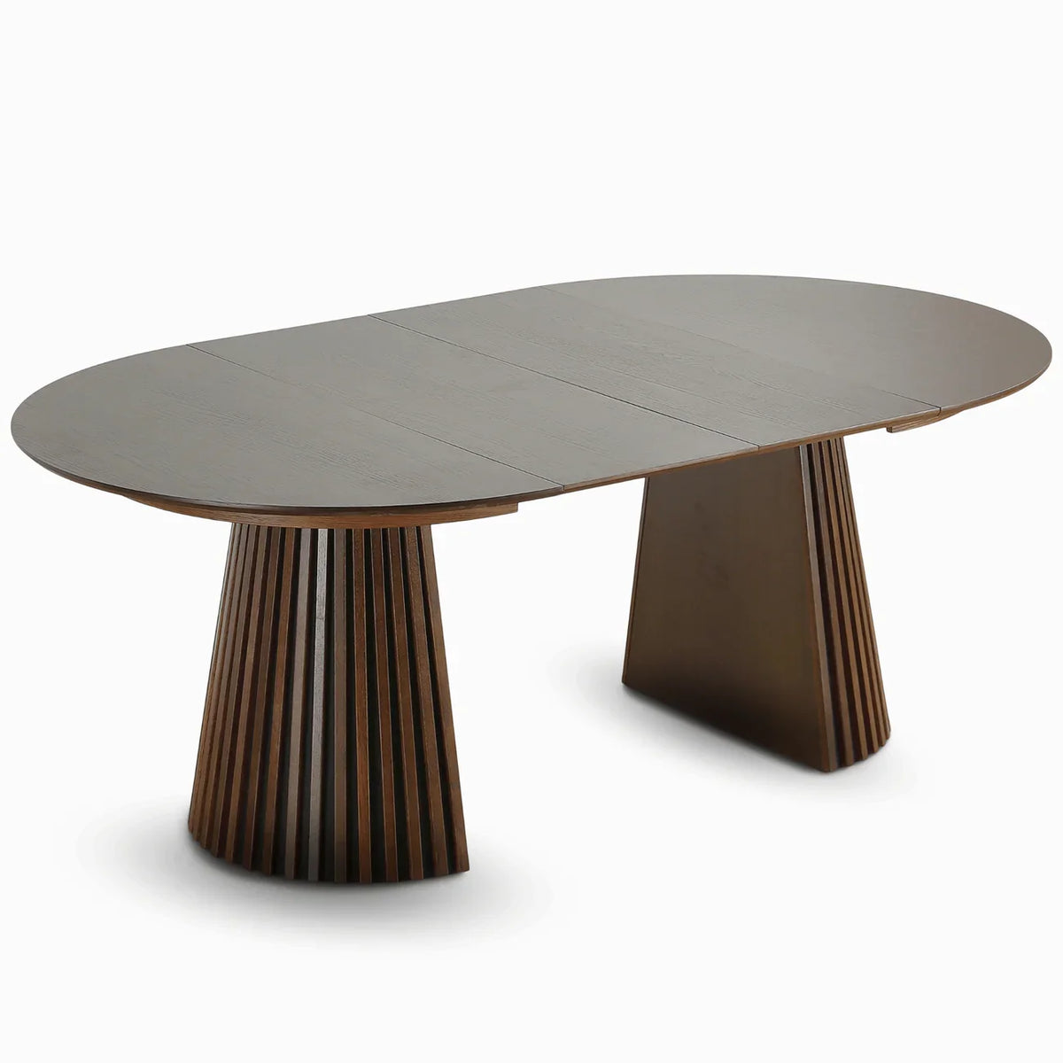 Måne Lamel Spisebord M.Tillægsplader - Smoked Eg Ø120-165-210 cm
