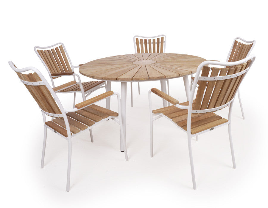 DaneLine Eva Teak Havemøbelsæt - Ø130 cm